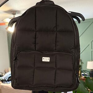 Wilo Black Quilted Backpack